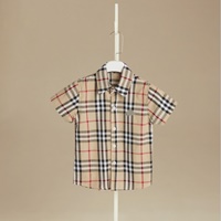 เสื้อเชิ้ตคอปก-Burberry-สีน้ำตาล-ลายเล็ก