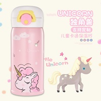 กระบอกน้ำสแตนเลส-ลาย-unicorn-350ml-สีชมพู