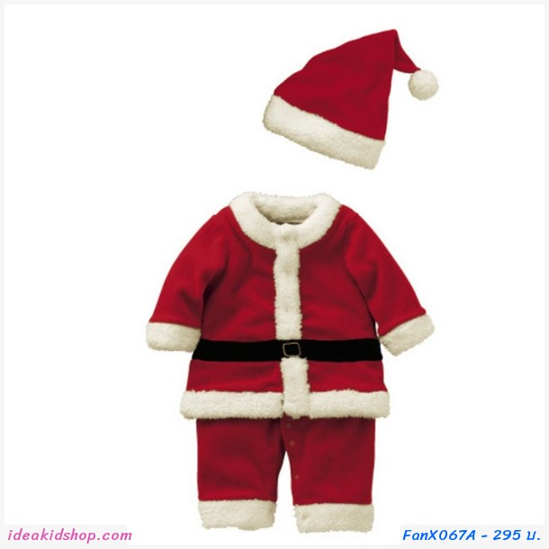 ชุดเด็กผู้ชาย Xmas Santa สีแดง (ได้4ชิ้น)