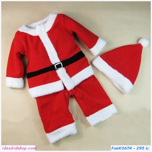 ชุดเด็กผู้ชาย Xmas Santa สีแดง (ได้4ชิ้น)