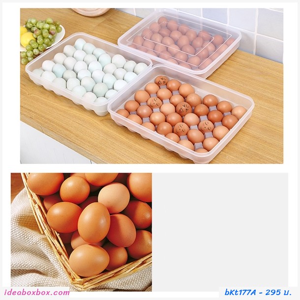 กล่องพลาสติกเก็บไข่ 24 ช่อง (แพคคู่)