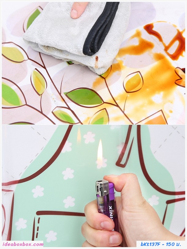 สติ๊กเกอร์กระดาษมันกันน้ำมัน Transparent F(2 อัน)