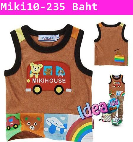 เสื้อกล้าม MIKI HOUSE สีน้ำตาล