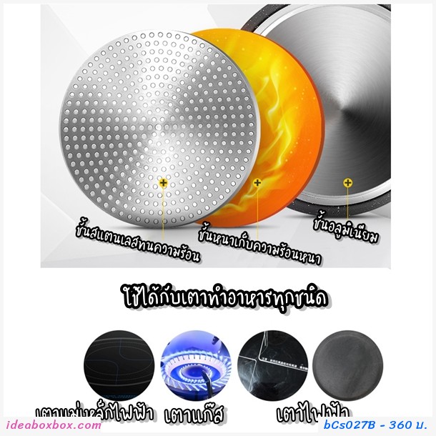 กระทะเครปสไตล์ญี่ปุ่น non-stick 24ซม. สีดำ