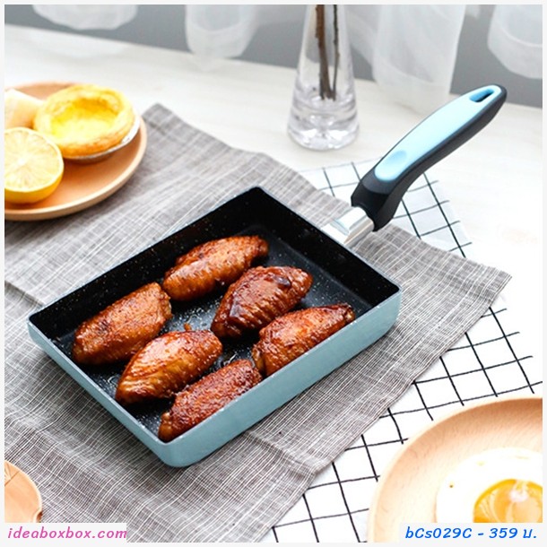 กระทะไข่ม้วน Non-stick 18ซม สีเหลือง
