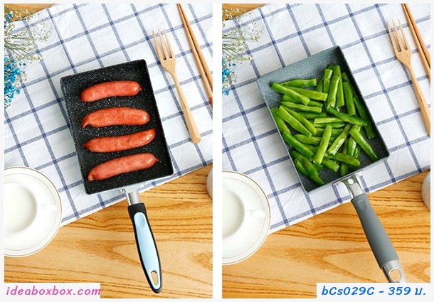 กระทะไข่ม้วน Non-stick 18ซม สีเหลือง
