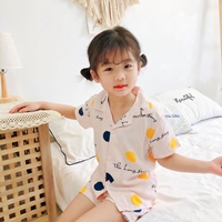 ชุดนอนเด็กขาสั้นแฟชั่นเกาหลี-ลายวงกลม