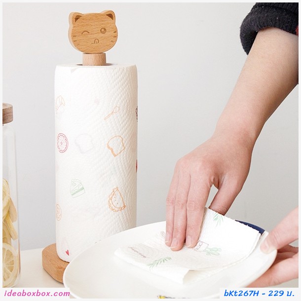 แกนไม้ใส่ทิชชู่ม้วนสั้น ลายแพนด้า