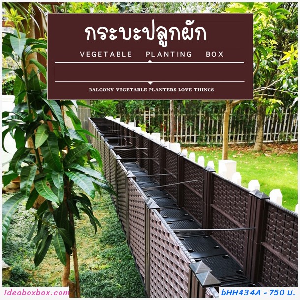 กระบะปลูกผัก Balcony vegetable planting box(2ช่อง)