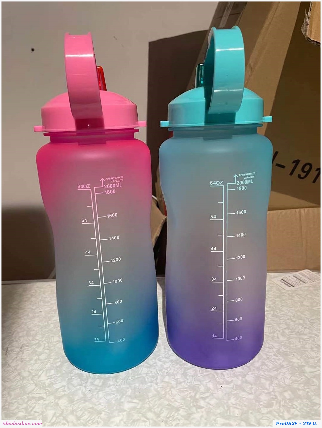 ขวดน้ำสุขภาพ 2 ลิตร Time Marker Bpa Free แบบ F