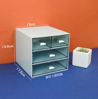 กล่องลิ้นชัก-transparent-drawer-storage-box(ฟรีสติกเกอร์)-สีฟ้าเขียว