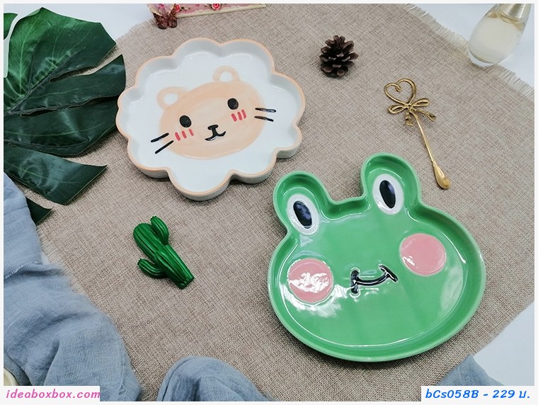 จานเซรามิก Cute animal ใส่ผลไม้ ขนมปัง ของใช้ ลายเป็ด