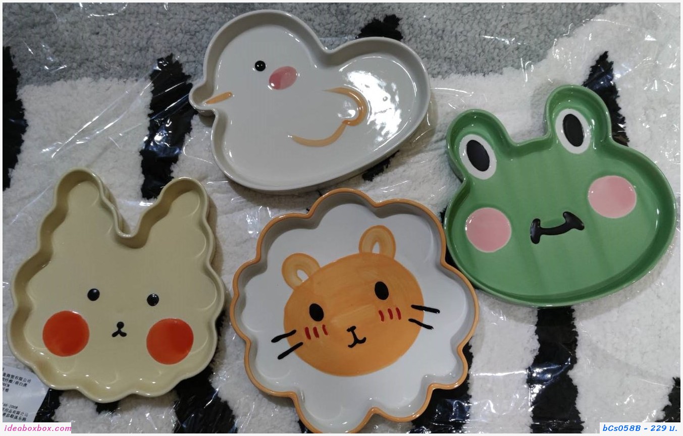 จานเซรามิก Cute animal ใส่ผลไม้ ขนมปัง ของใช้ ลายเป็ด