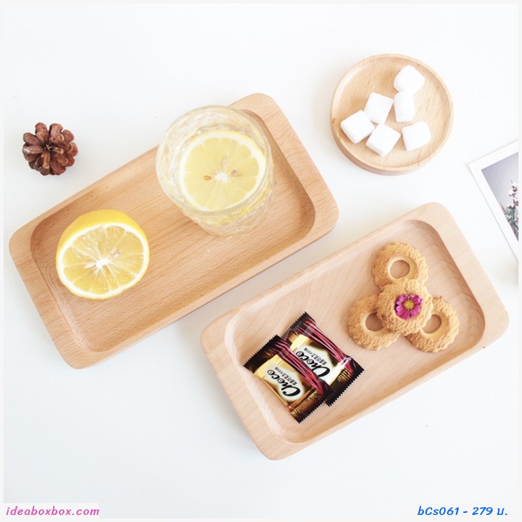 ถาดไม้แบบมีร่องจับ Japanese beech wood tray
