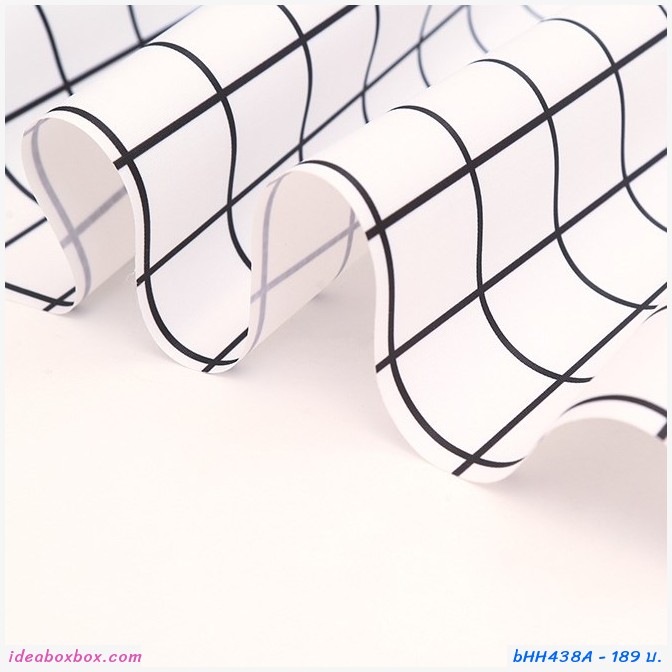 แผ่นรองกันสกปรก แผ่นรองปูโต๊ะ Waterproof Pad ลายตาราง 45x200cm สีขาว(1 แถม 1)