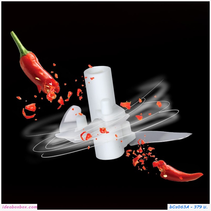 เครื่องบดอาหารอัตโนมัติ USB หั่นผัก ผลไม้ บดกระเทียม สีขาว