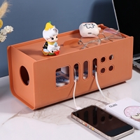 Hub-box-กล่องเก็บปลั๊กไฟและตั้งสายชาร์จแบต-สีส้ม