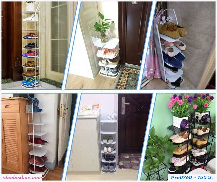 Preorder ชั้นวางรองเท้า 6 ชั้น Space Saving สีดำ