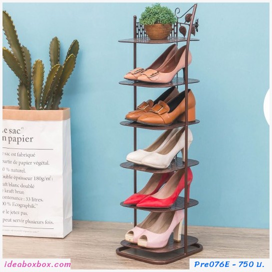Preorder ชั้นวางรองเท้า 6 ชั้น Space Saving สีขาว