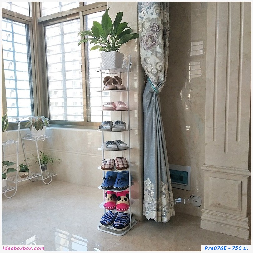 Preorder ชั้นวางรองเท้า 6 ชั้น Space Saving สีขาว