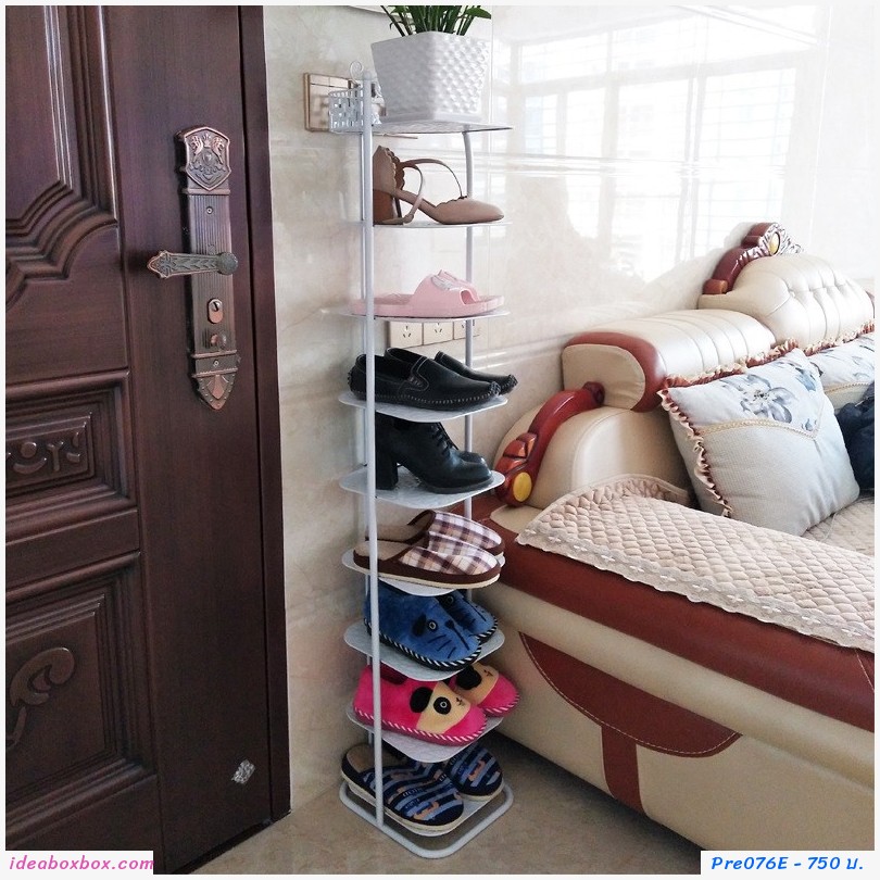 Preorder ชั้นวางรองเท้า 6 ชั้น Space Saving สีขาว