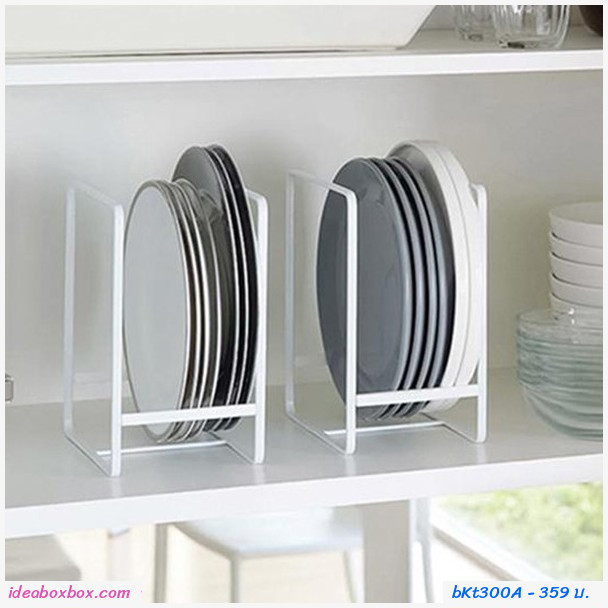 ที่วางจานชาม Japanese-style dish rack สีขาว ขนาดใหญ่ (1 แถม 1)