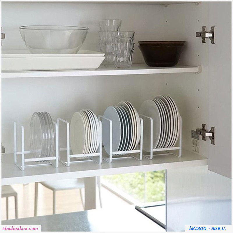 ที่วางจานชาม Japanese-style dish rack สีขาว ขนาดใหญ่ (1 แถม 1)