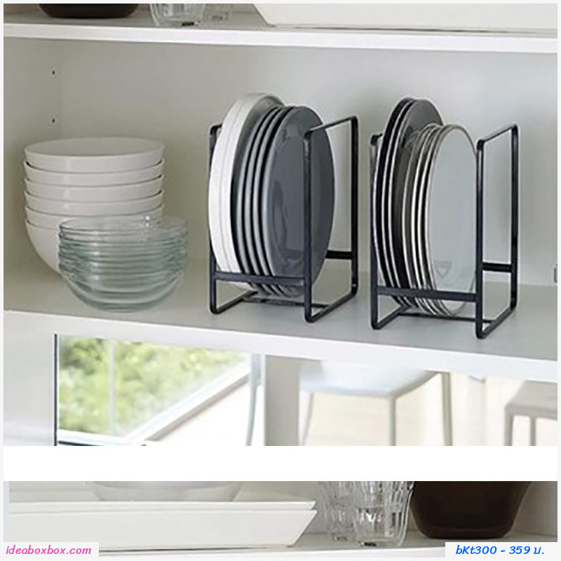 ที่วางจานชาม Japanese-style dish rack สีขาว ขนาดใหญ่ (1 แถม 1)