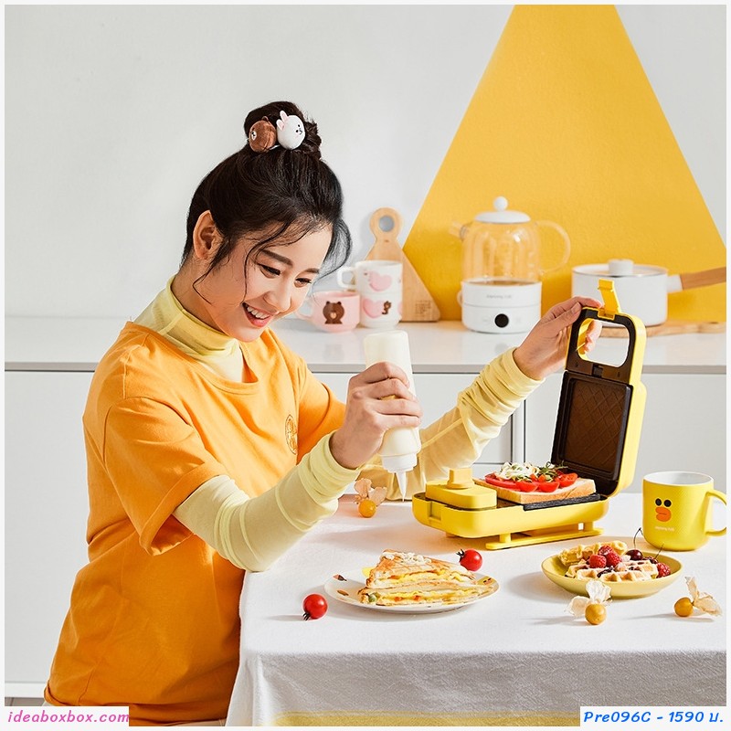 เครื่องทําแซนวิช Sandwich Breakfast Machine ลาย Brown  