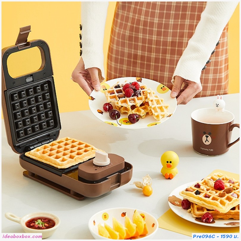 เครื่องทําแซนวิช Sandwich Breakfast Machine ลาย Brown  