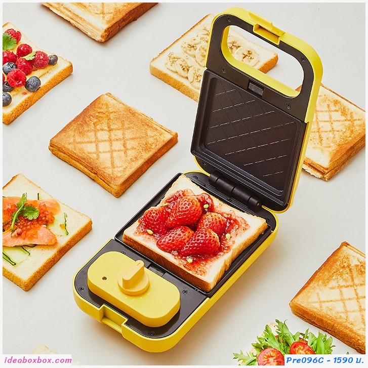 เครื่องทําแซนวิช Sandwich Breakfast Machine ลาย Brown  