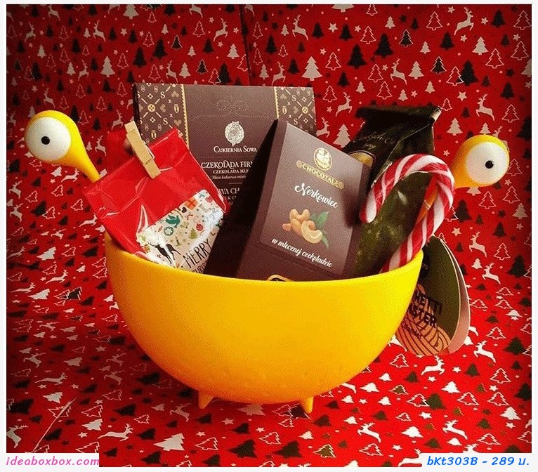 ตะกร้าวางอาหาร Draining basket ลายเอเลี่ยน สีเหลือง(1 แถม 1)