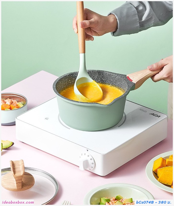 หม้อ+ฝาปิด Non-stick 18ซม. สีอะโวคาโด