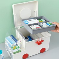 กล่องเก็บยาสามัญประจำบ้าน-Medicine-Box-Ambulance-สีเทา