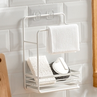 ที่วางฟองน้ำและแขวนผ้า-Kitchen-Towel-Rack-สีขาว