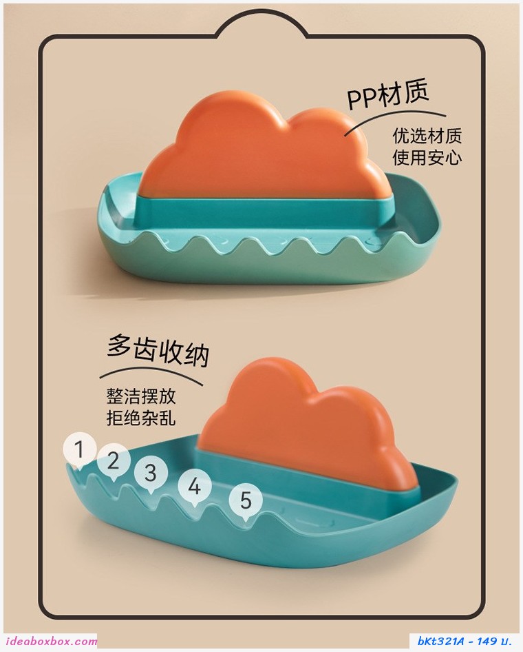 ที่วางฝาหม้อ ทัพพีตะหลิว ตะเกียบ multifunction สีกรมฟ้า(1 แถม 1 )