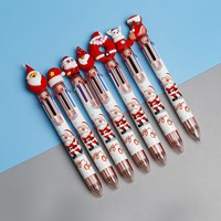 [พรีออเดอร์]ปากกาสิบสี-Christmas-Festival-(1-เซต-10-แท่ง)-สีแดง-Santa