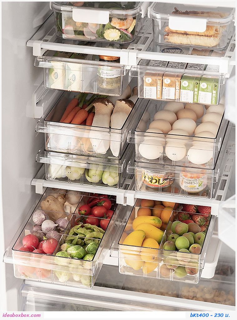 กล่องลิ้นชัก Refrigerator storage box drawer ประหยัดพื้นที่ในตู้เย็น