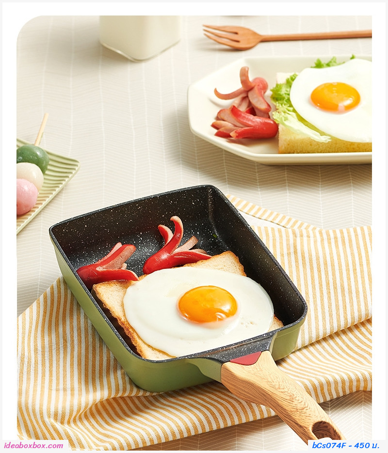 กระทะไข่ม้วน Non-stick 19ซม. สีเขียวใบตอง