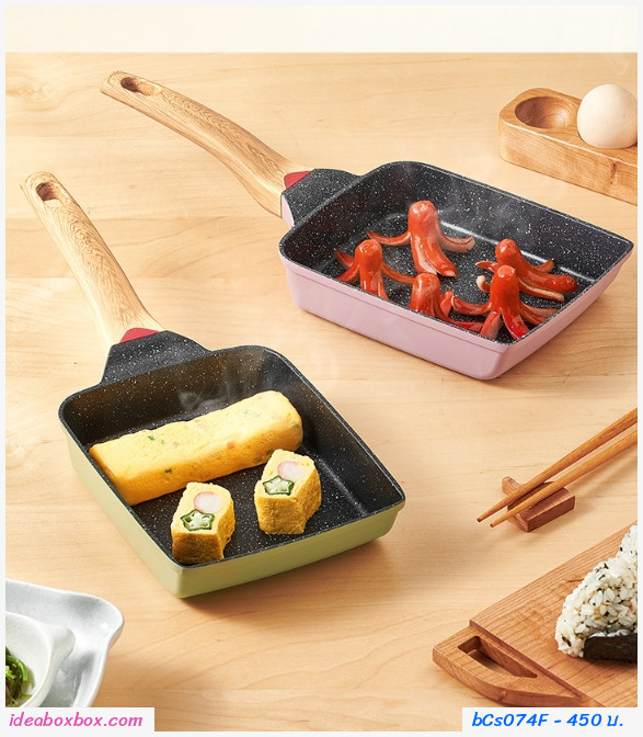 กระทะไข่ม้วน Non-stick 19ซม. สีเขียวใบตอง