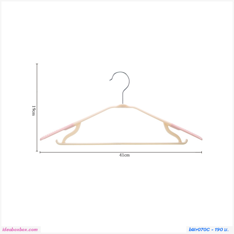 ไม้แขวนเสื้อ ปรับรูปทรงได้ รุ่นยาว สีเขียว(แพค10ชิ้น)