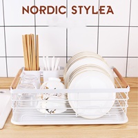 ชั้นวางจาน-Nordic-Style-สีขาว