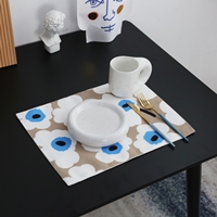 แผ่นรองจานบนโต๊ะอาหาร-ลาย-Marimekko-สีMilk-Coffee(เซต-4-ผืน)