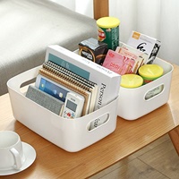 กล่องจัดระเบียบของใช้-Japan-Storage-basket-Set-B-คุมโทนสีขาว(เซต-4-ใบ)