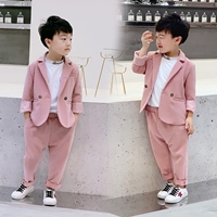 ชุดสูท-สไตล์เกาหลี--เสื้อสูทพร้อมกางเกง-สีชมพู