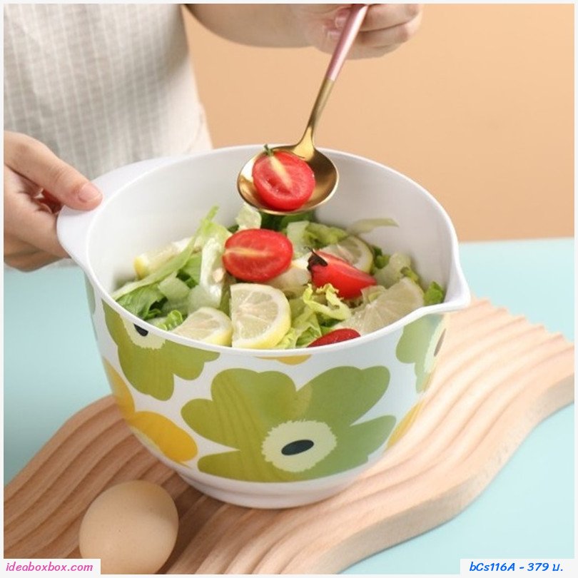 ชามผสม ตีไข่ อเนกประสงค์  marimekko 1500ml สีน้ำเงิน