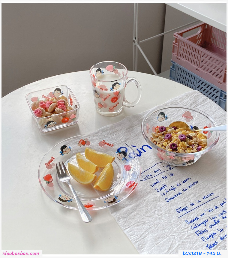 ถ้วย round bowl  Japanese Fujiya Milky Peko 