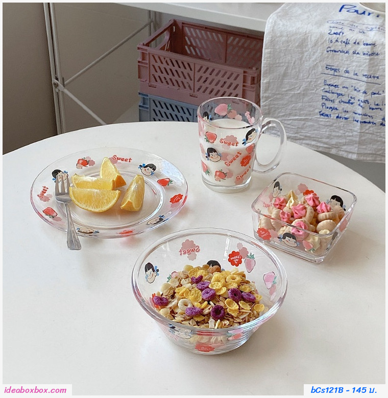 ถ้วย round bowl  Japanese Fujiya Milky Peko 