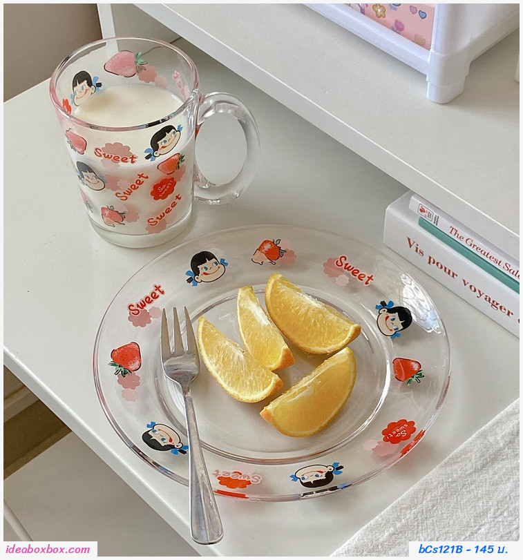 ถ้วย round bowl  Japanese Fujiya Milky Peko 
