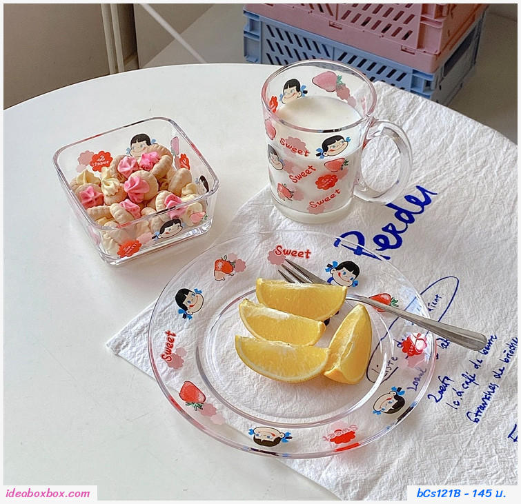 ถ้วย round bowl  Japanese Fujiya Milky Peko 